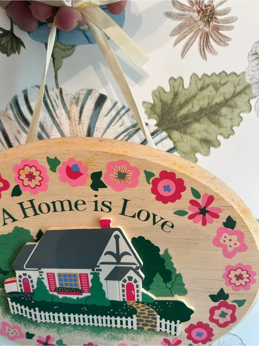 Vintage Cottagecore home sign, wooden wall plaque, grandmas cottage welcome